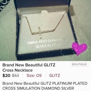 Brand New Beautiful GLITZ Cross Necklace